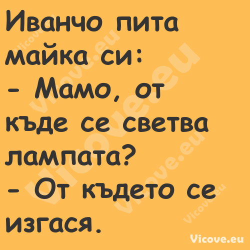 Иванчо пита майка си: Мамо...