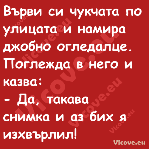 Върви си чукчата по улицата и н...