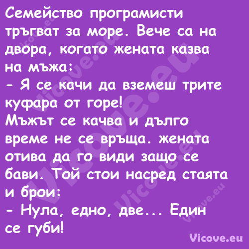 Семейство програмисти тръгват з...