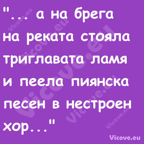 "... а на брега на реката стоял...