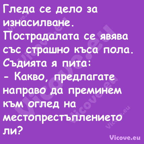 Гледа се дело за изнасилване. П...