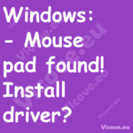 Windows: Mouse pad found!...